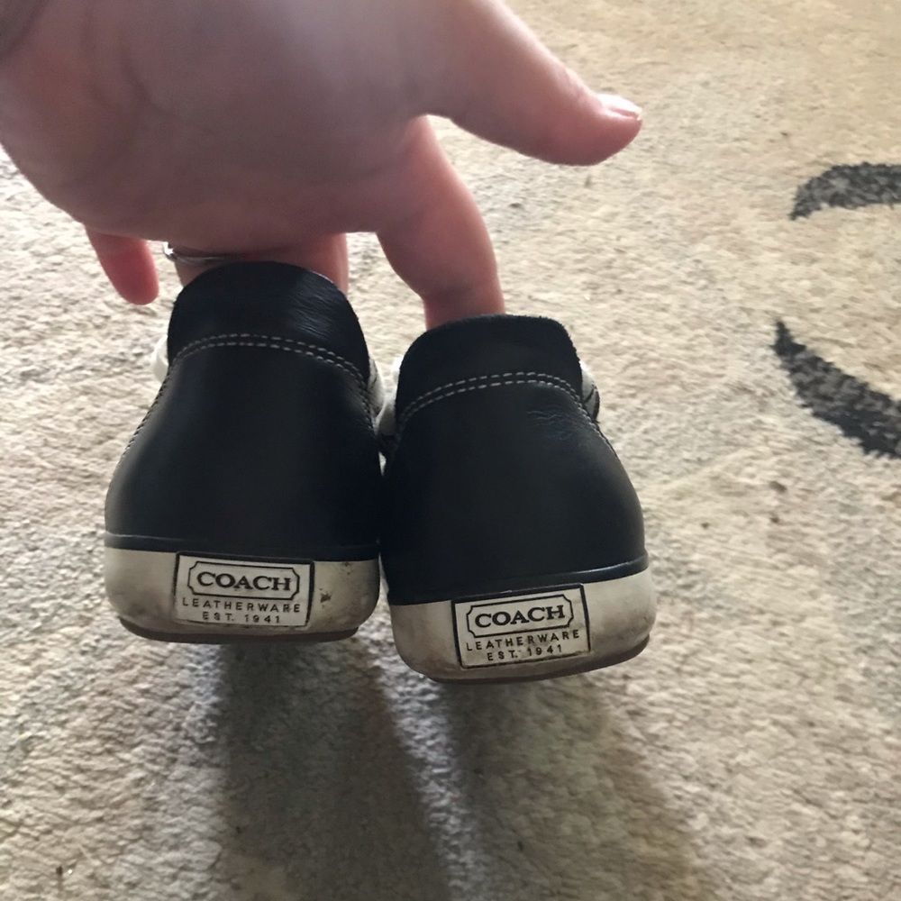 Coach leather ware signature logo sneakers 7.5b - Picture 4 of 6